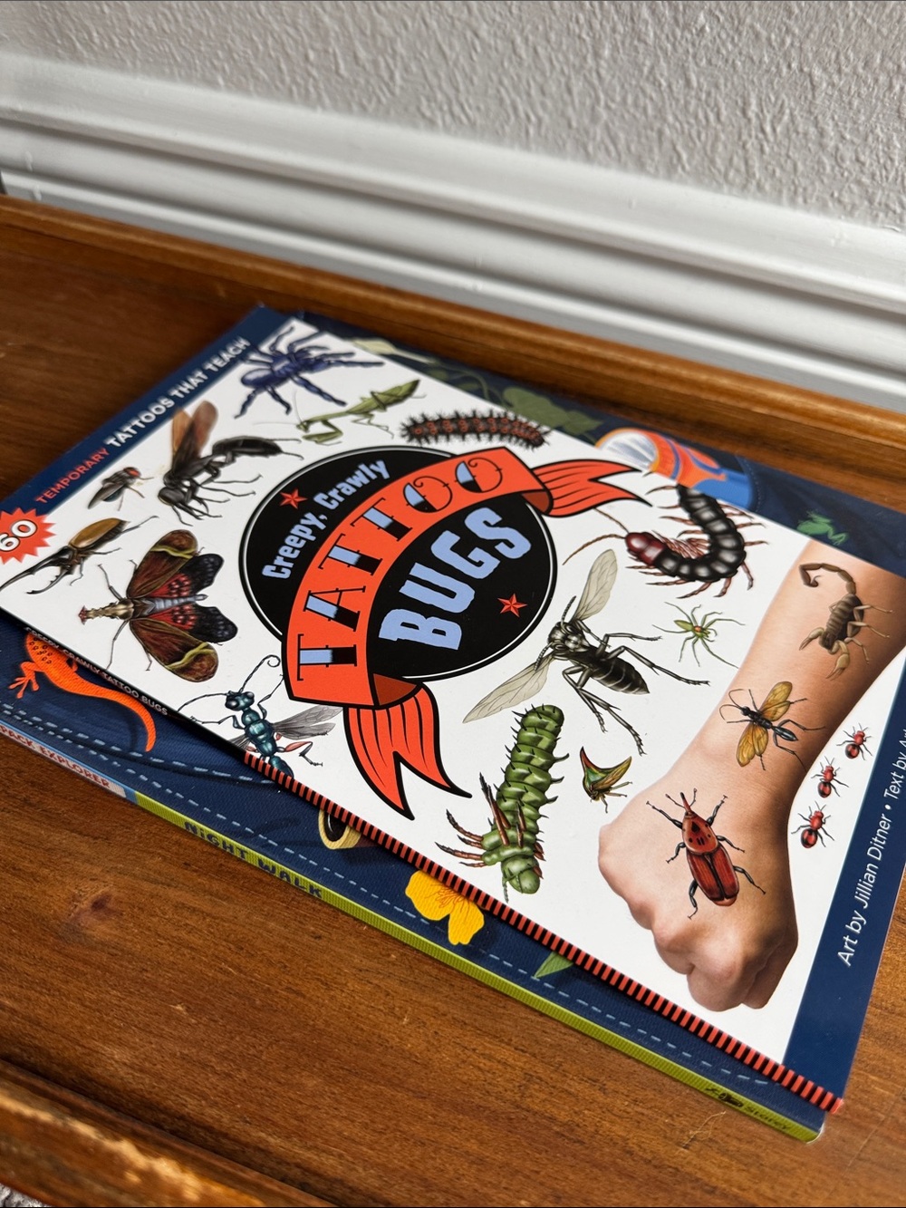 Creepy, Crawly Tattoo Bugs Temporary Tattoo Book - Backpack Explorer Night Walk🪲